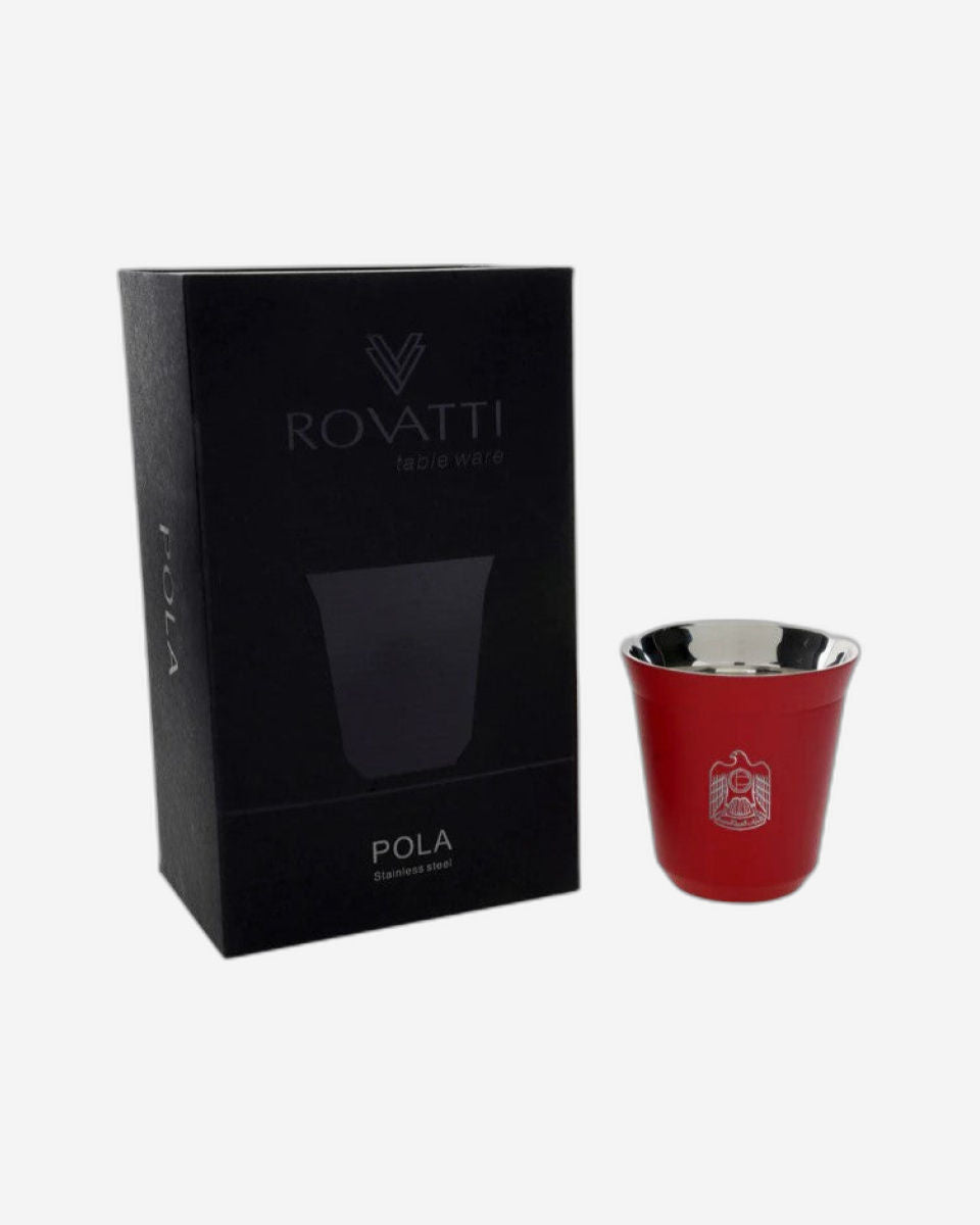 طقم أكواب روفاتي بولا الإمارات العربية المتحدة من الفولاذ المقاوم للصدأ، قطعتين - 175 مل