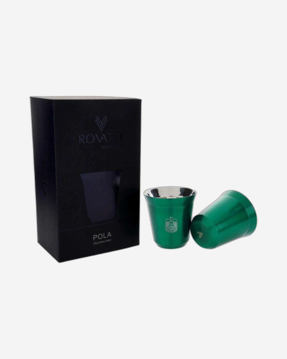 طقم أكواب روفاتي بولا الإمارات العربية المتحدة من الفولاذ المقاوم للصدأ، قطعتين - 175 مل