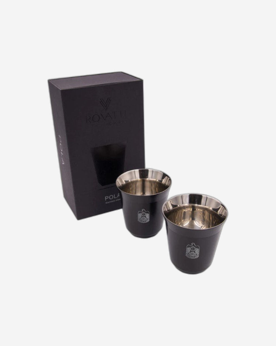 طقم أكواب روفاتي بولا الإمارات العربية المتحدة من الفولاذ المقاوم للصدأ، قطعتين - 175 مل