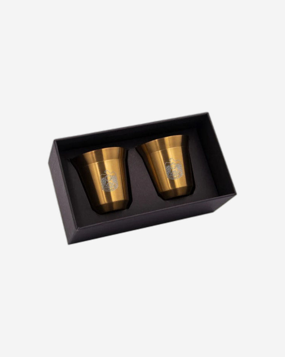 طقم أكواب روفاتي بولا الإمارات العربية المتحدة من الفولاذ المقاوم للصدأ، قطعتين - 85 مل