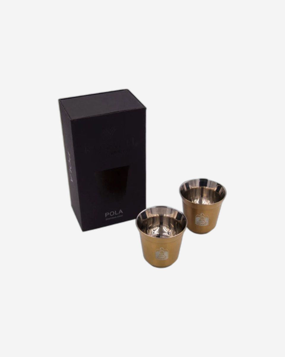 طقم أكواب روفاتي بولا الإمارات العربية المتحدة من الفولاذ المقاوم للصدأ، قطعتين - 85 مل