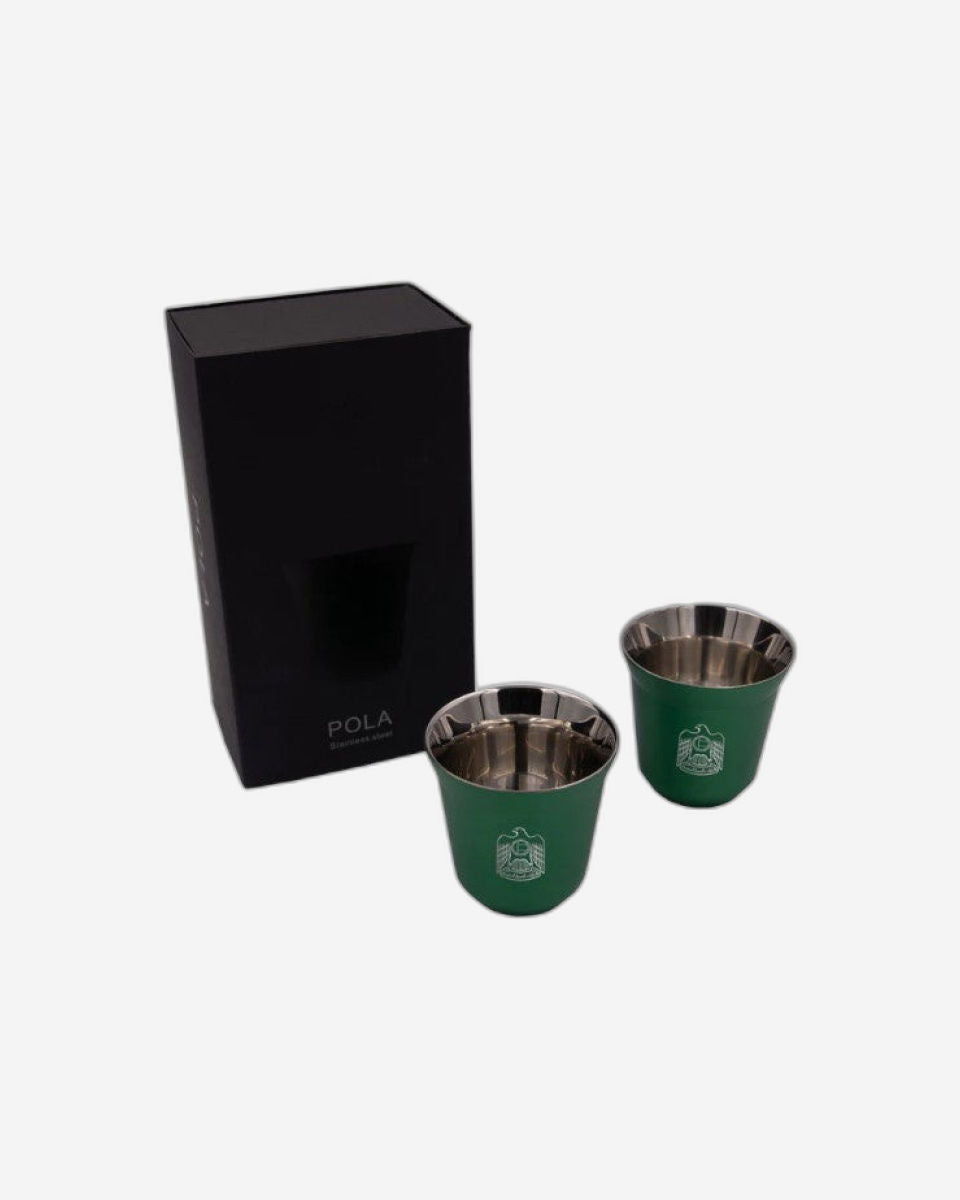 طقم أكواب روفاتي بولا الإمارات العربية المتحدة من الفولاذ المقاوم للصدأ، قطعتين - 85 مل