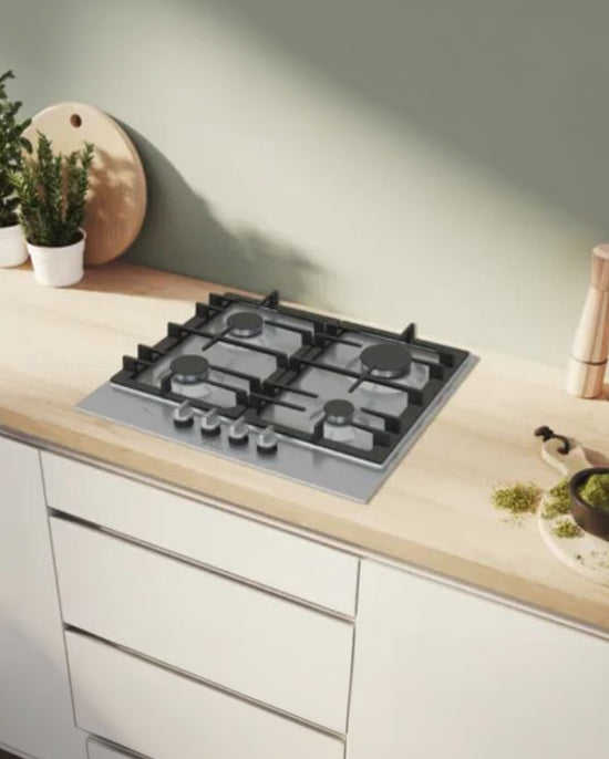 Bosch Gas Hob FlameSelect 4 Burners Steel