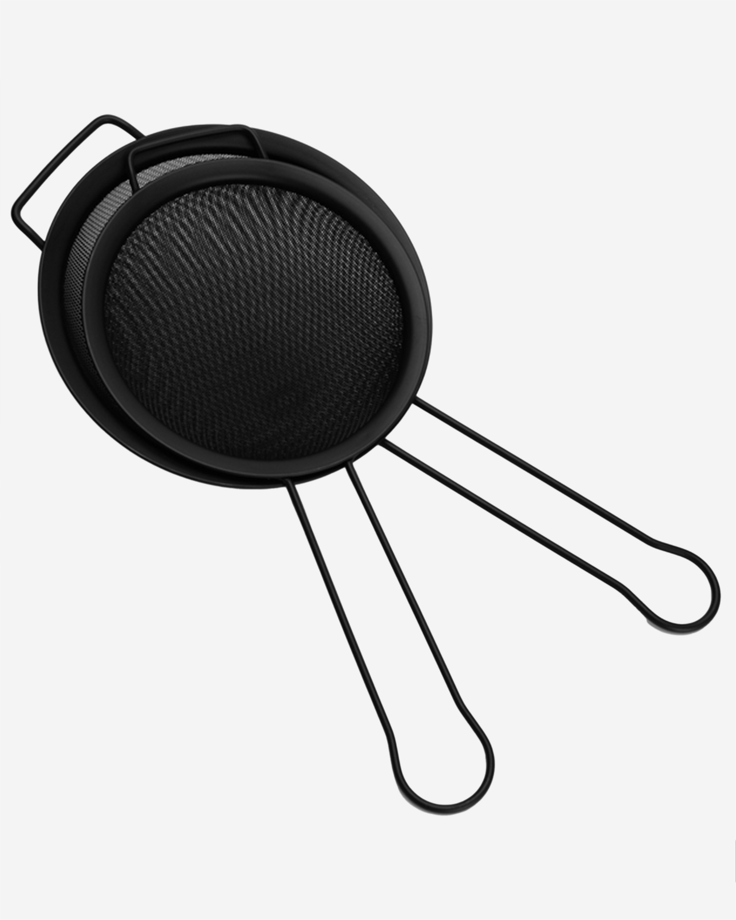 Fissman Fine Mesh Strainer Set Black 16cm, 18cm 2 Piece