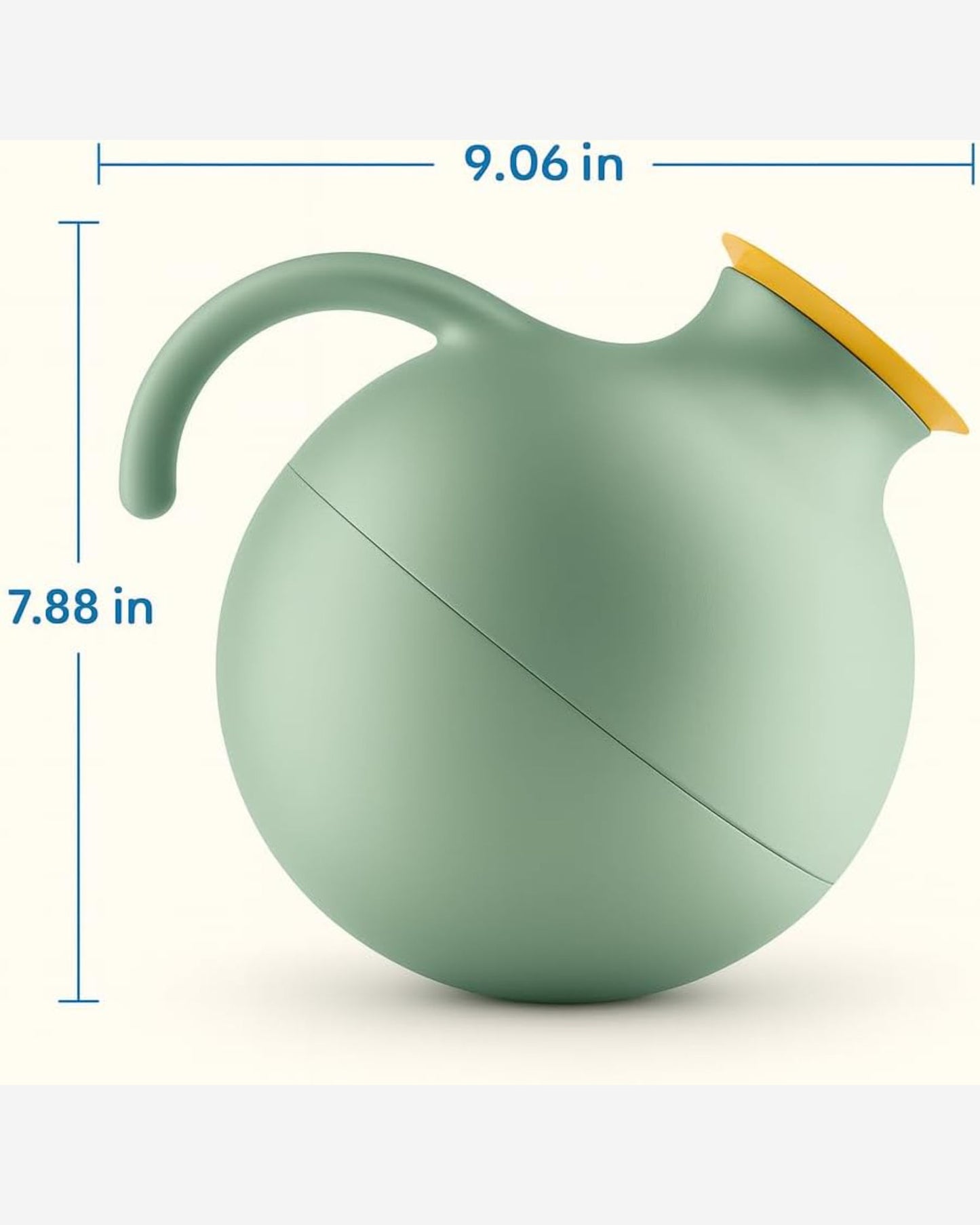 إيفا سولو 502707 جلوب في جيه 1 لتر حافة ذهبية بلون المريمية، مصنوعة حسب الطلب