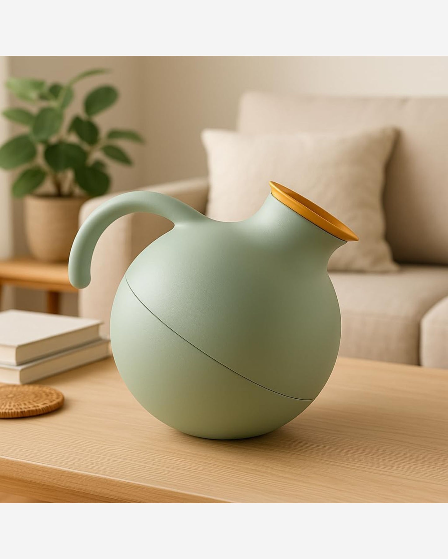 إيفا سولو 502707 جلوب في جيه 1 لتر حافة ذهبية بلون المريمية، مصنوعة حسب الطلب