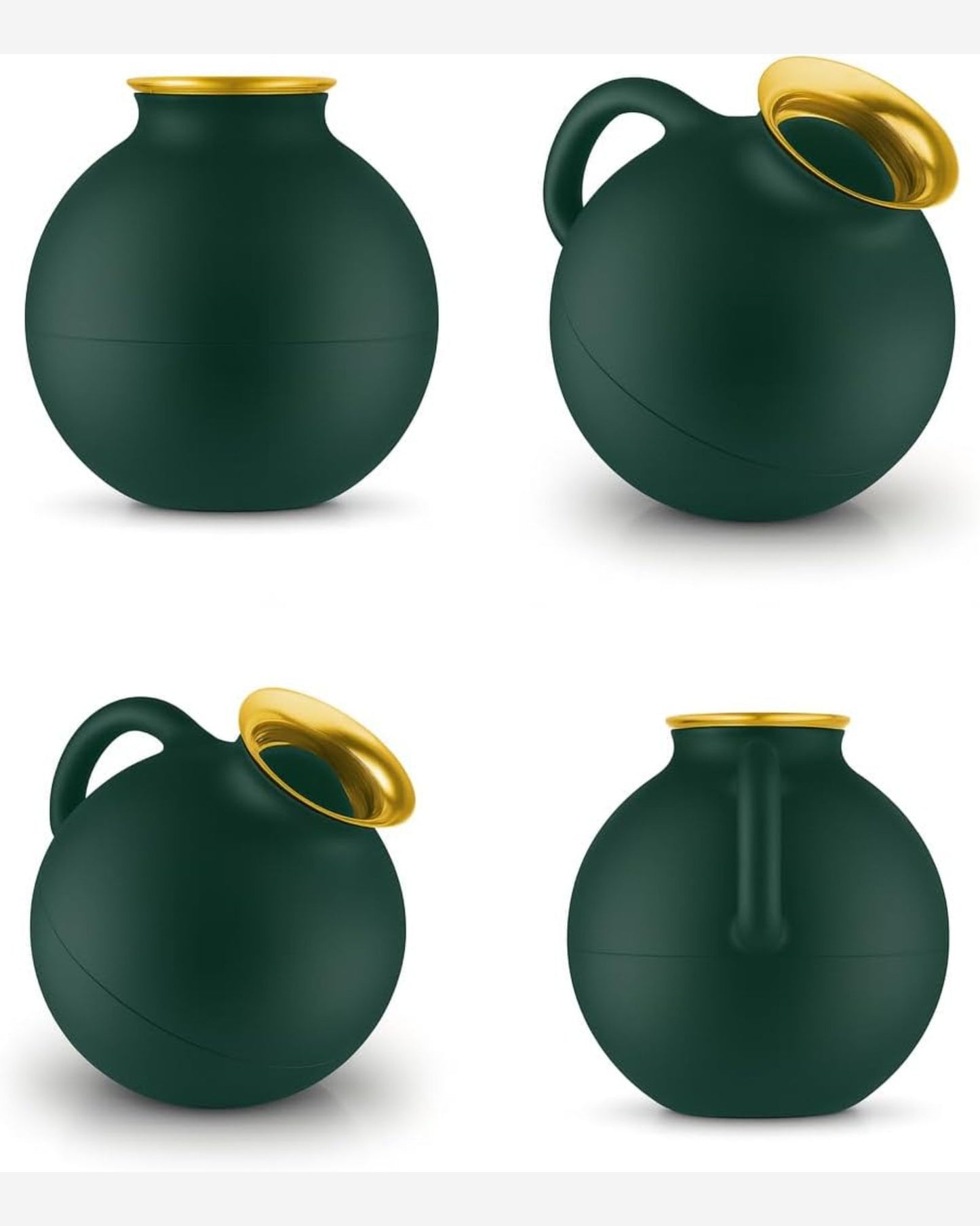 إيفا سولو 502709 غلوب في جيه 1 لتر أخضر زمردي حافة ذهبية مصنوعة حسب الطلب