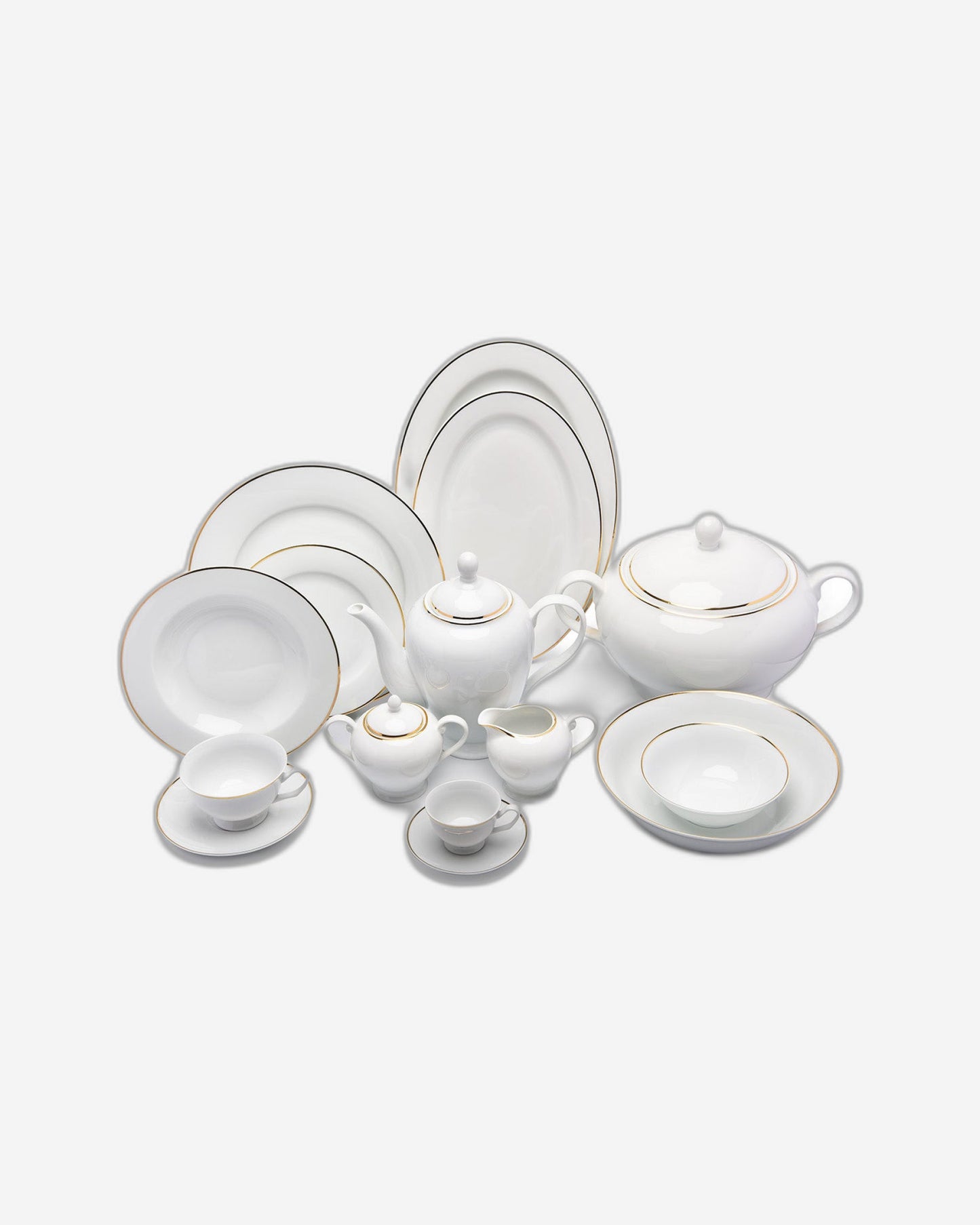 طقم عشاء أريادن جولد من إيفر بلاس، 83 قطعة