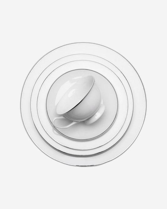 طقم عشاء أريادن بلاتينيوم من إيفر بلاس، 83 قطعة