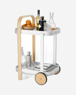 عربة بار/تقديم أومبرا بيلوود باللون الأبيض/الطبيعي