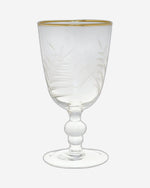Greengate  Estelle Wine Clear With Cutting And Gold Small