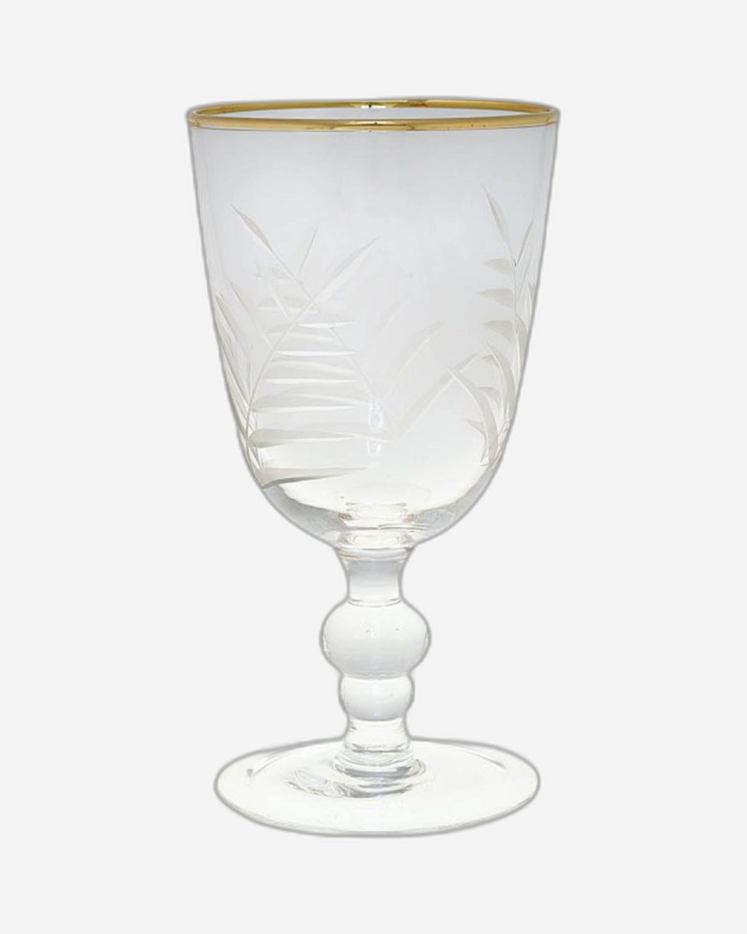 Greengate  Estelle Wine Clear With Cutting And Gold Small