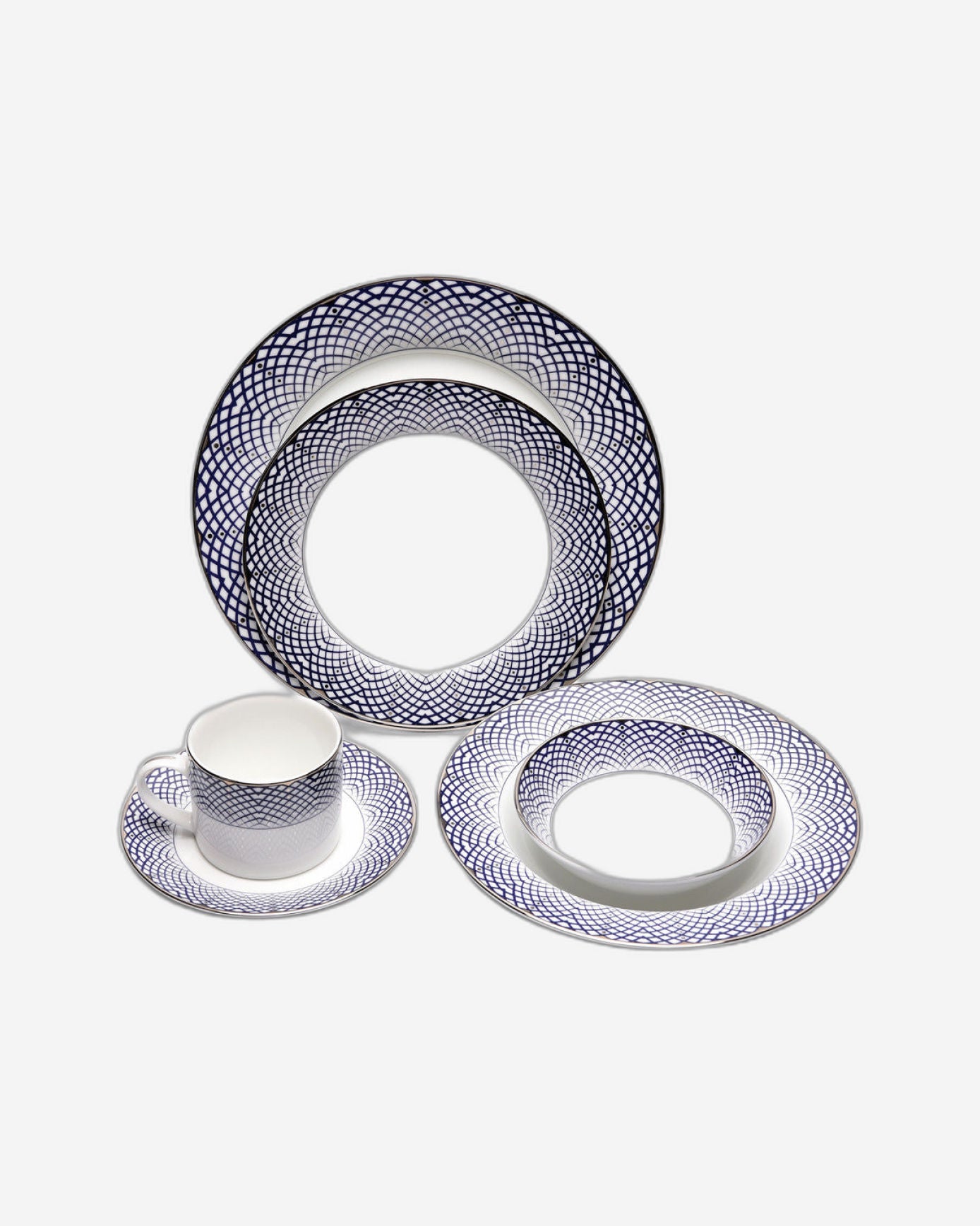 طقم عشاء دانكوتوا أزول، ٢٤ قطعة