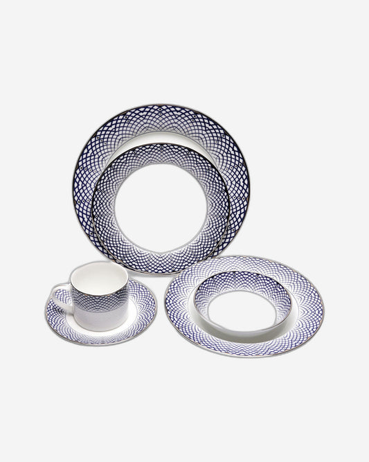 طقم عشاء دانكوتوا 24 قطعة أزرق