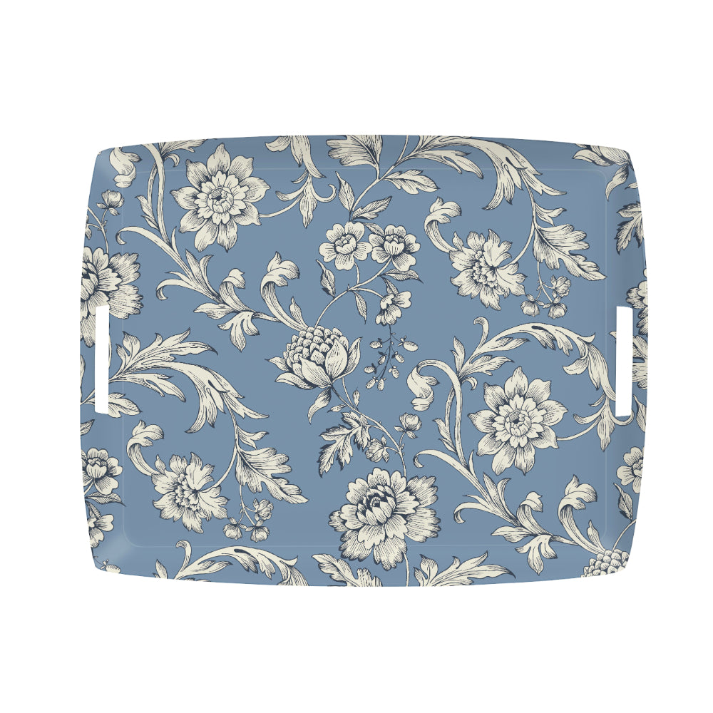 صينية أكريليك بلاتكس 46×36 سم، لون أزرق فارسي