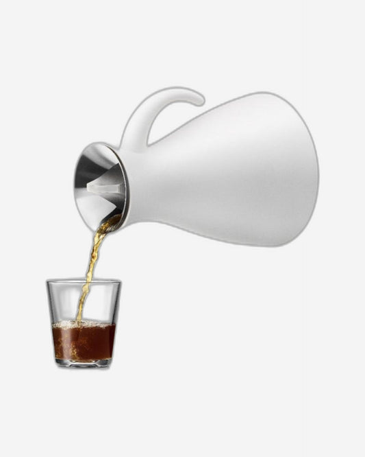 إبريق إيفا سولو 502948 بتفريغ الهواء، أبيض غير لامع، سعة 1 لتر