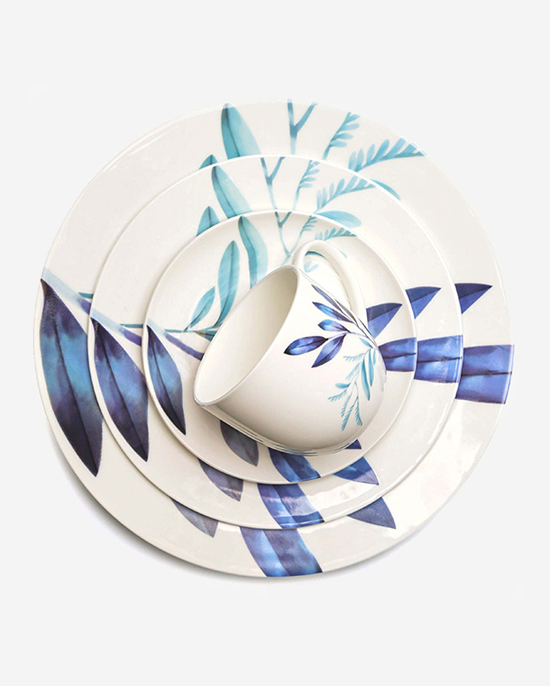 طقم عشاء سيرين دائري الشكل مكون من 24 قطعة