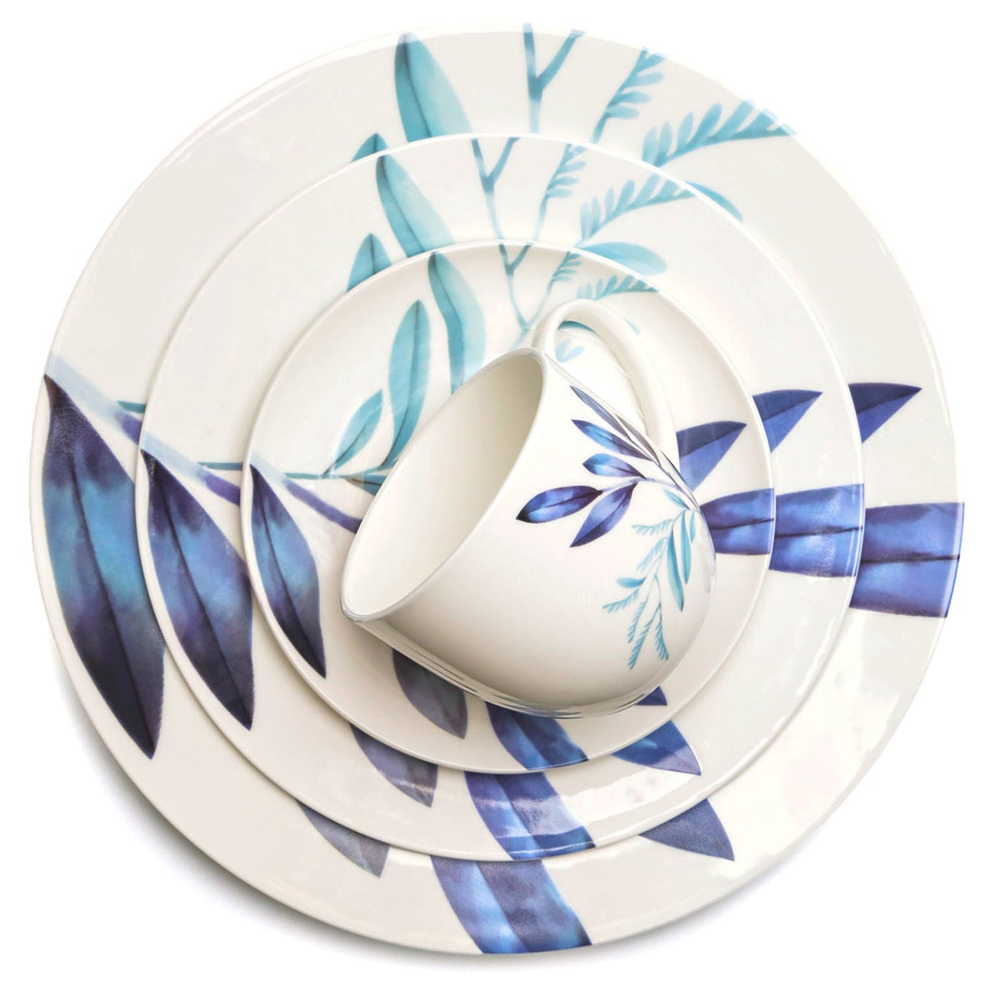 طقم عشاء سيرين دائري الشكل مكون من 24 قطعة