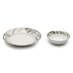 طقم عشاء نورديك دائري الشكل مكون من 24 قطعة