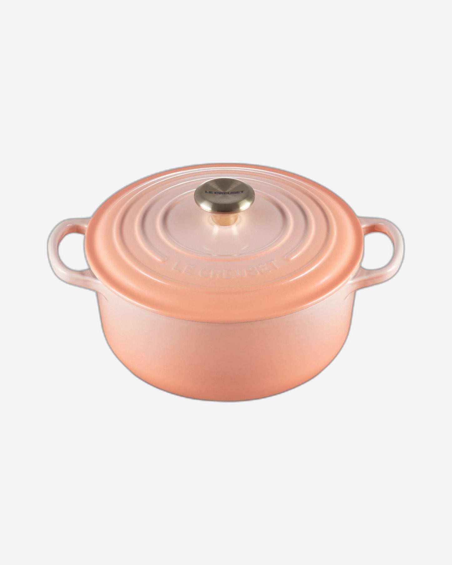 Le Creuset Round French Oven Pêche 20Cm Light Gold Knob