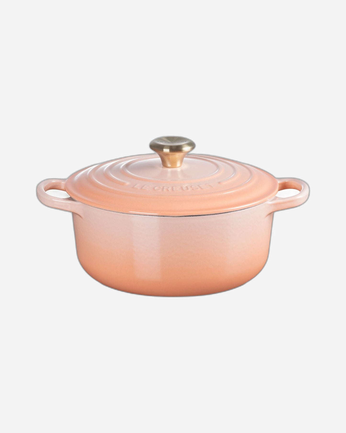 Le Creuset Round French Oven Pêche 24Cm Light Gold Knob