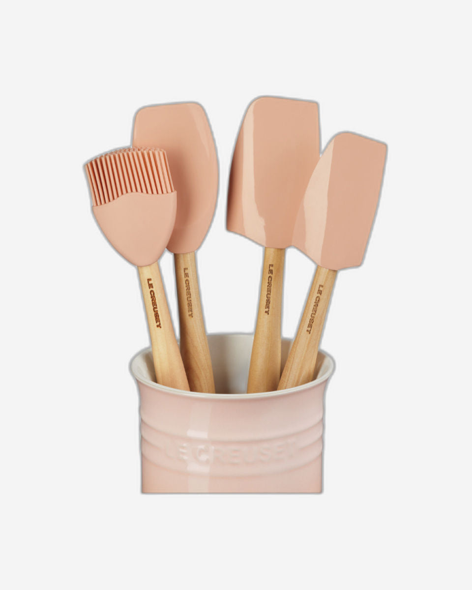 وعاء لو كروزيه الكلاسيكي سعة 1 لتر مع 4 ملاعق مزخرفة - 79003004230000