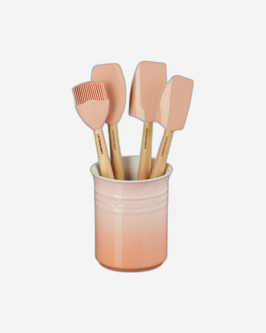 وعاء لو كروزيه الكلاسيكي سعة 1 لتر مع 4 ملاعق مزخرفة - 79003004230000