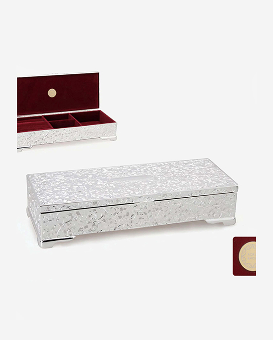 صندوق حلي مستطيل الشكل من وينكو إمبريال مع بطانة حمراء