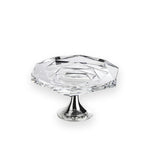 Winko Compote Round Dish With Pedestal 20cm Diamond Handmade Lead Free K9 Crystal Rose Blossom