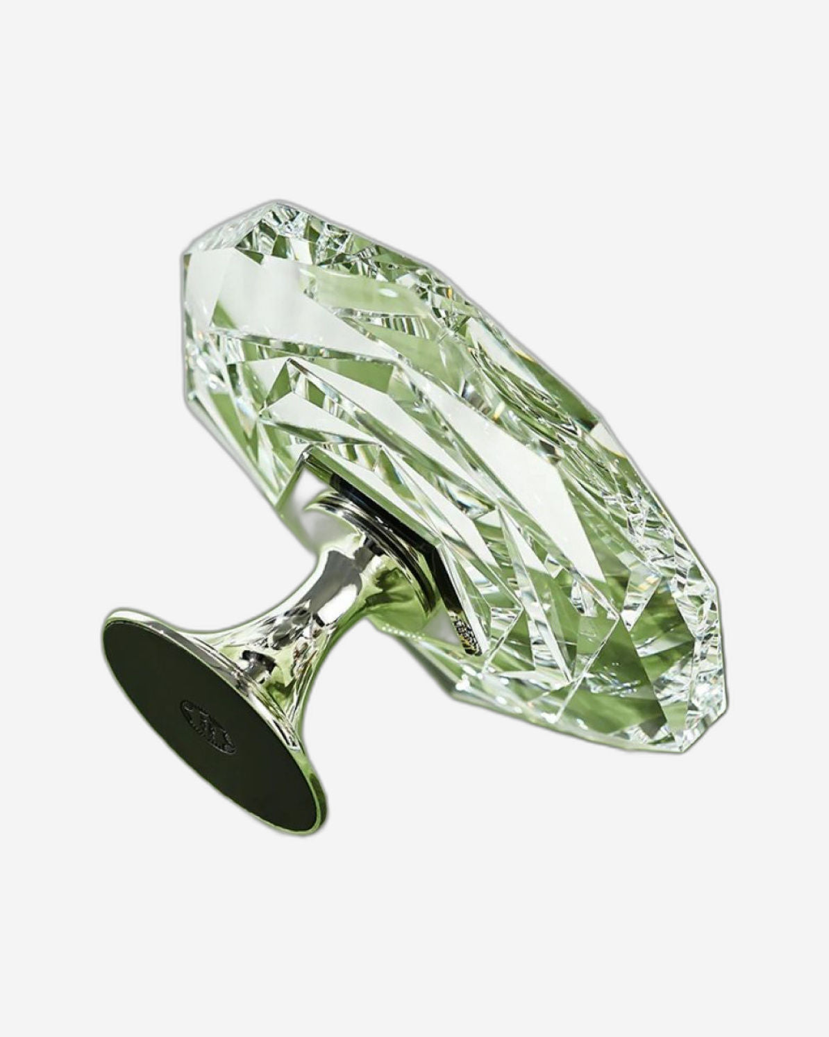 طبق دائري من وينكو كومبوت مع قاعدة 20 سم مصنوع يدويًا من الألماس وخالٍ من الرصاص وكريستال K9 وزهرة الورد