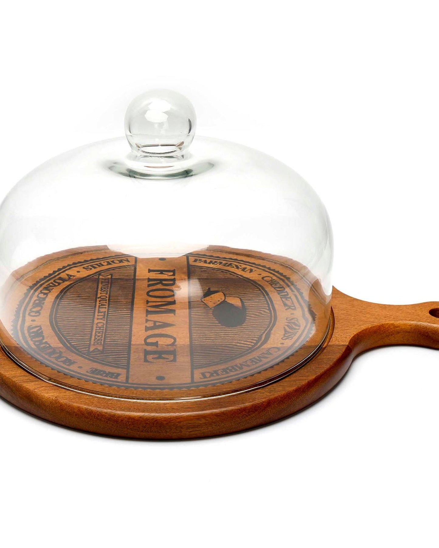 مجموعة جبن من خشب الأكاسيا/الزجاج