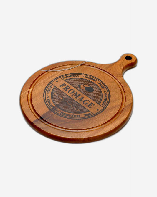 مجموعة جبن من خشب الأكاسيا/الزجاج