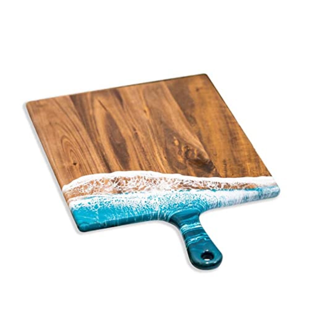 EXTRA LARGE RESIN ACCENTED ACACIA WOOD BOARD