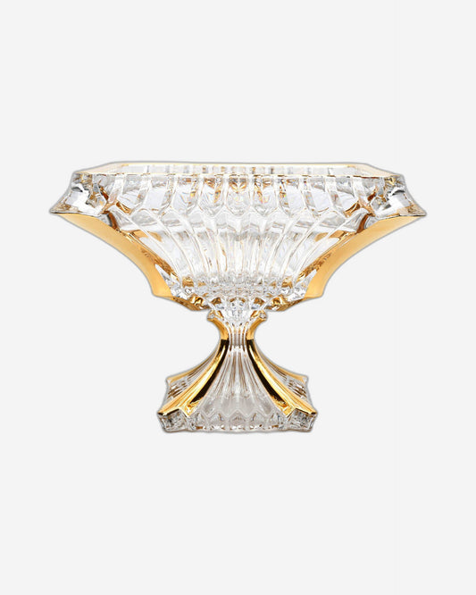 وعاء بوهيميا براغ FTD رقم 280 مع كريستال ذهبي خالٍ من الرصاص
