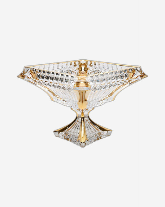 وعاء بوهيميا براغ FTD رقم 280 مع كريستال ذهبي خالٍ من الرصاص