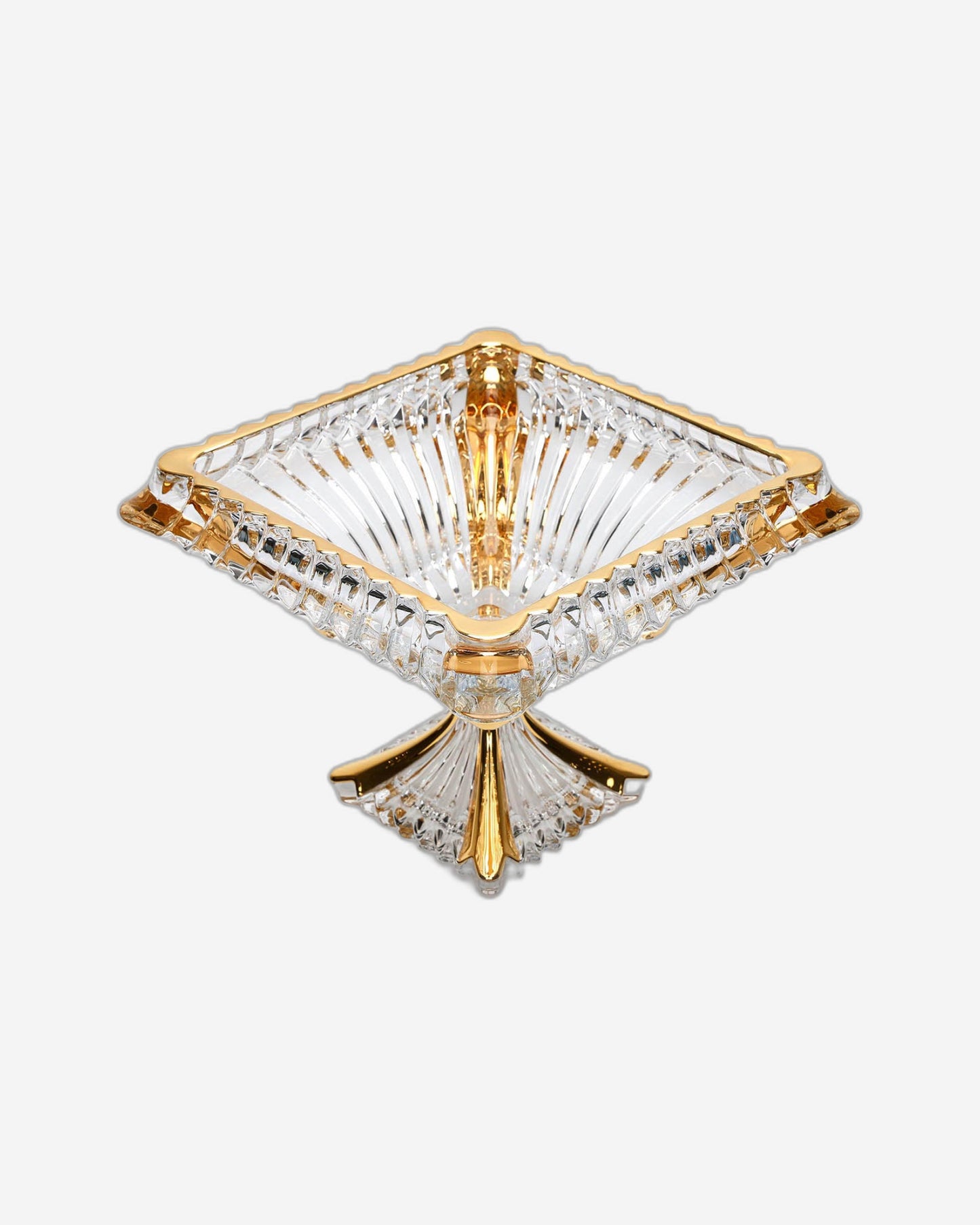 وعاء بوهيميا براغ FTD رقم 280 مع كريستال ذهبي خالٍ من الرصاص