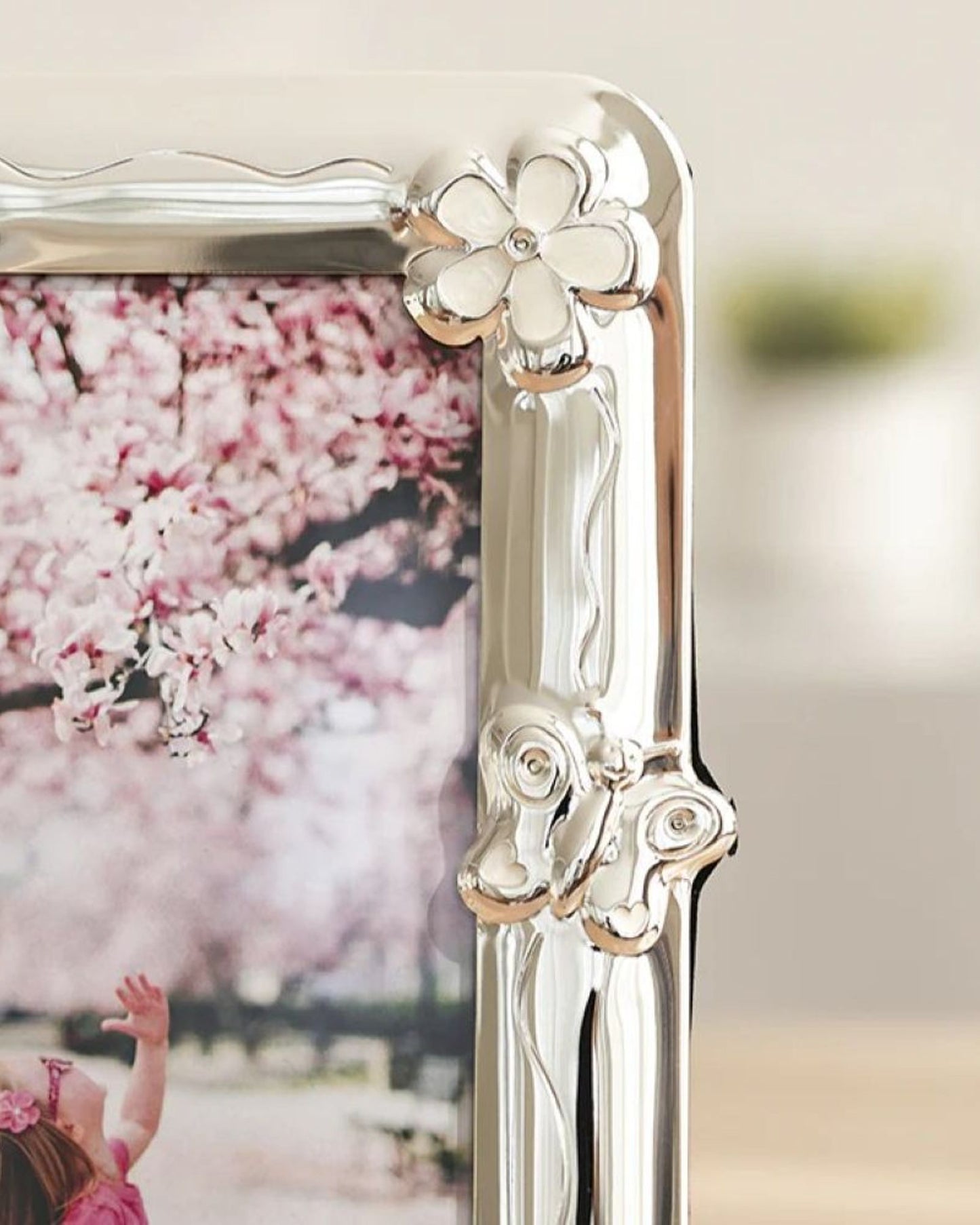 إطار صورة دب فتاة وينكو 13 × 18 سم من الإيبوكسي الأبيض والوردي - F-362-5030K