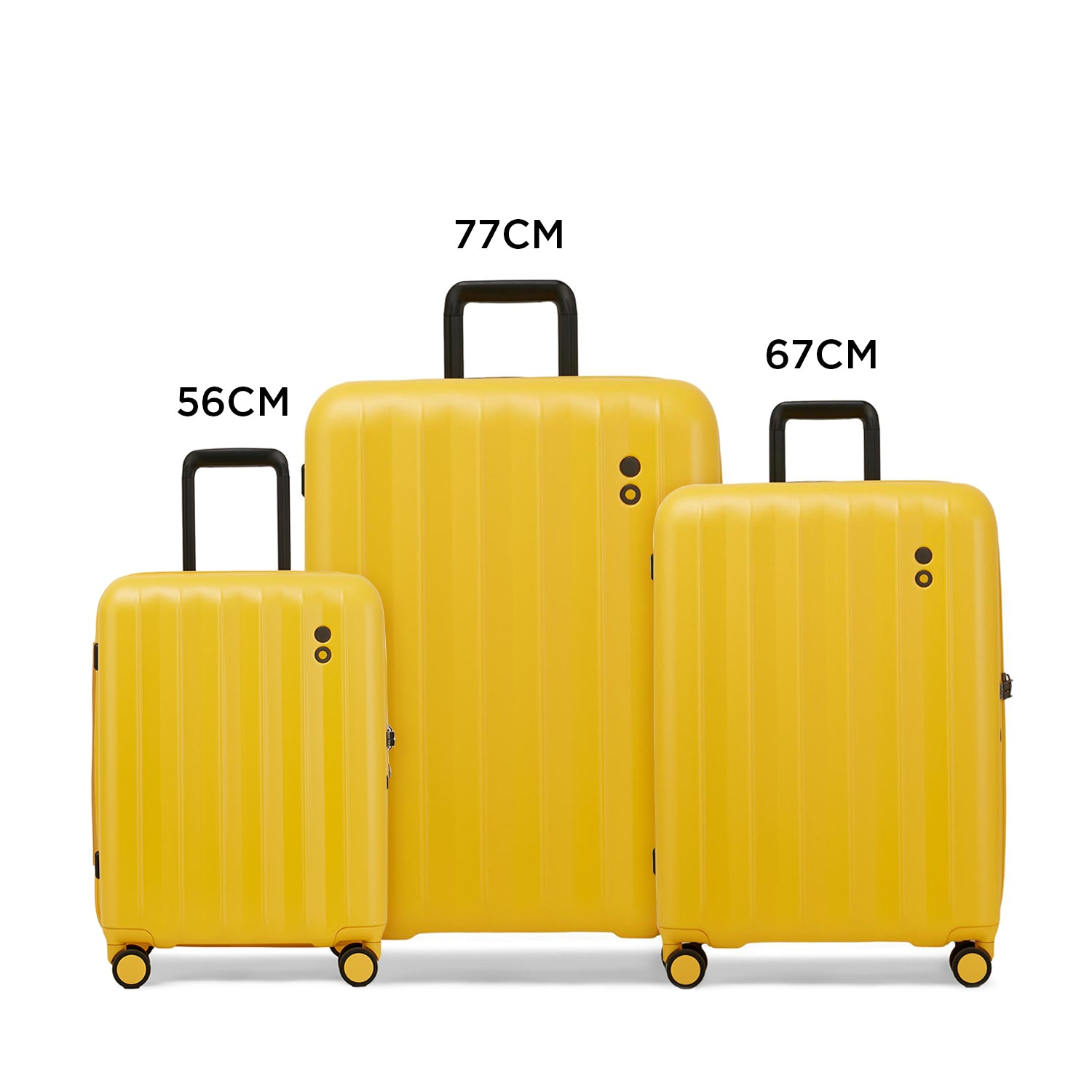 مجموعة إيكولاك آموس برو من 3 عربات 56+67+77 سم