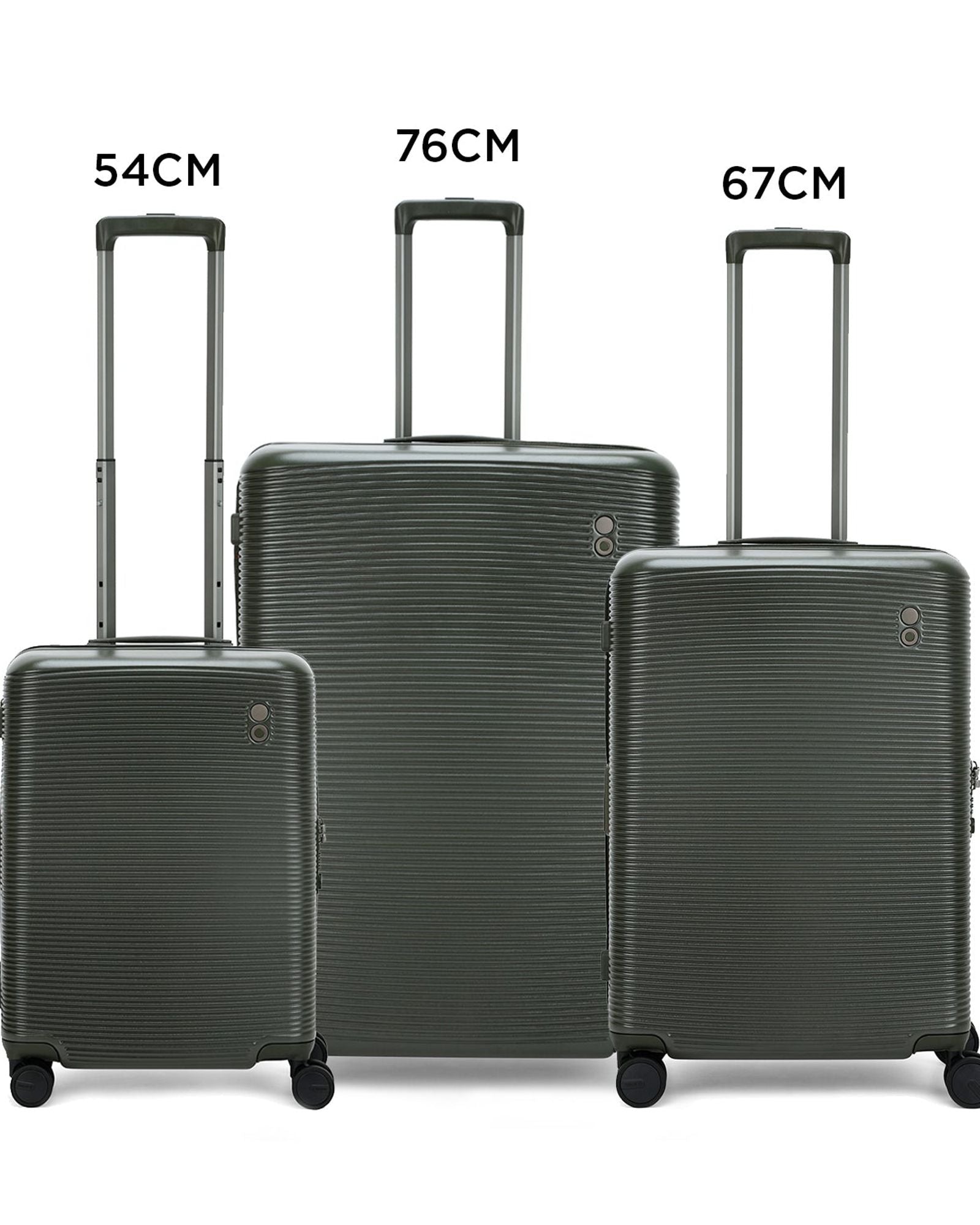 مجموعة حقائب سفر إيكولاك ألتيما الصلبة ذات العجلات المزدوجة القابلة للتوسيع من 3 قطع