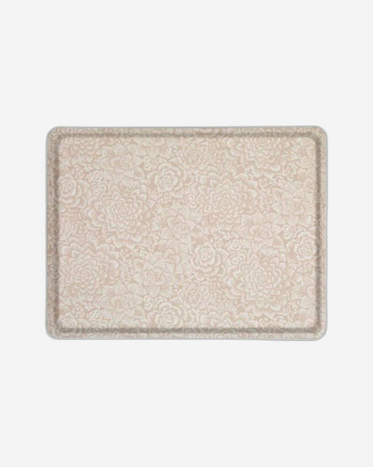 صينية بلاتكس مغلفة بالزهور الطبيعية