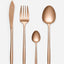Herdmar Grace Mirror Polished Copper Pvd 24 Pc Cutlery Set