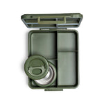 صندوق غداء كبير باللونين الأخضر والأسود