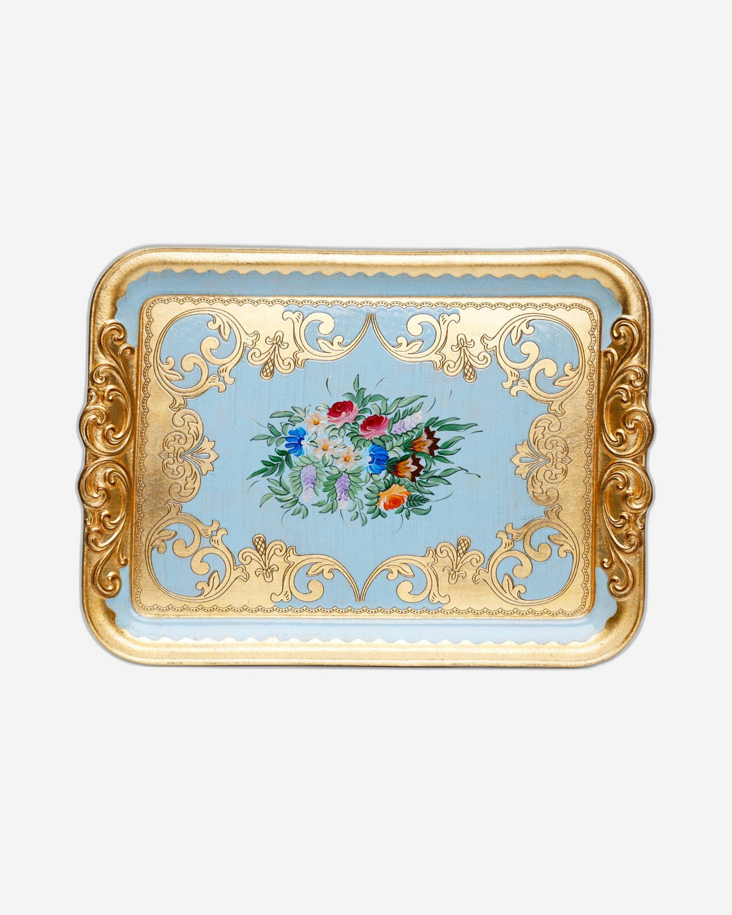 صينية مستطيلة كبيرة بمقابض من سيزاتيني أورماني أورو سيليست CE03 - VL-234-5-3423