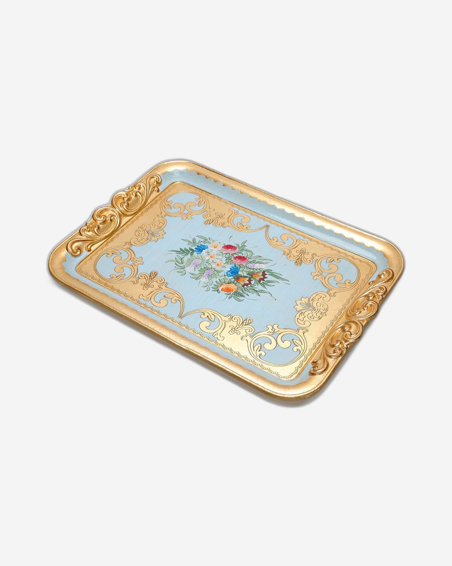 صينية مستطيلة كبيرة بمقابض من سيزاتيني أورماني أورو سيليست CE03 - VL-234-5-3423