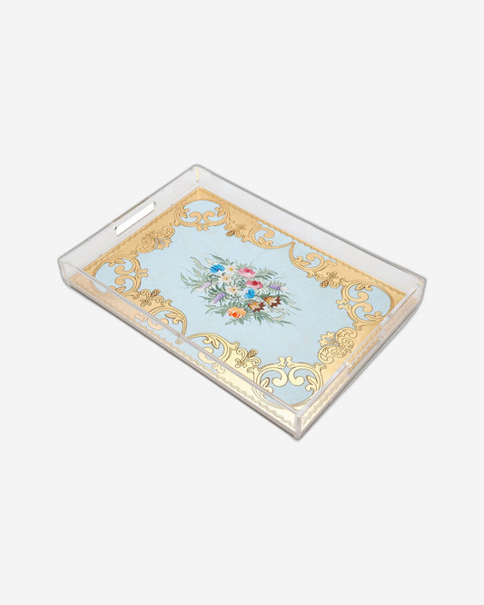 صينية مستطيلة كبيرة بمقابض من سيزاتيني أورماني أورو سيليست CE03 - VE-275-5-3423