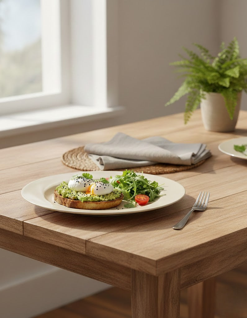 طبق عشاء ميزون باستيل عاجي