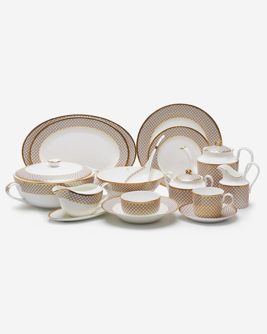 Stechol Golden Lattice Dinner Set 86 Pcs