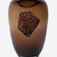 Dalian Glory Brown Vase With Glass Block -M