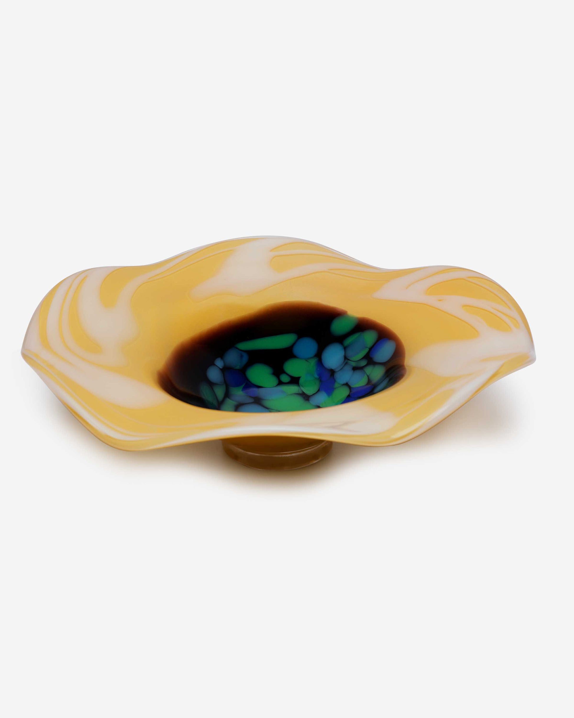 Dalian Glory Amber Blossom Centerpiece - L( With Hot Joint Clear Base)