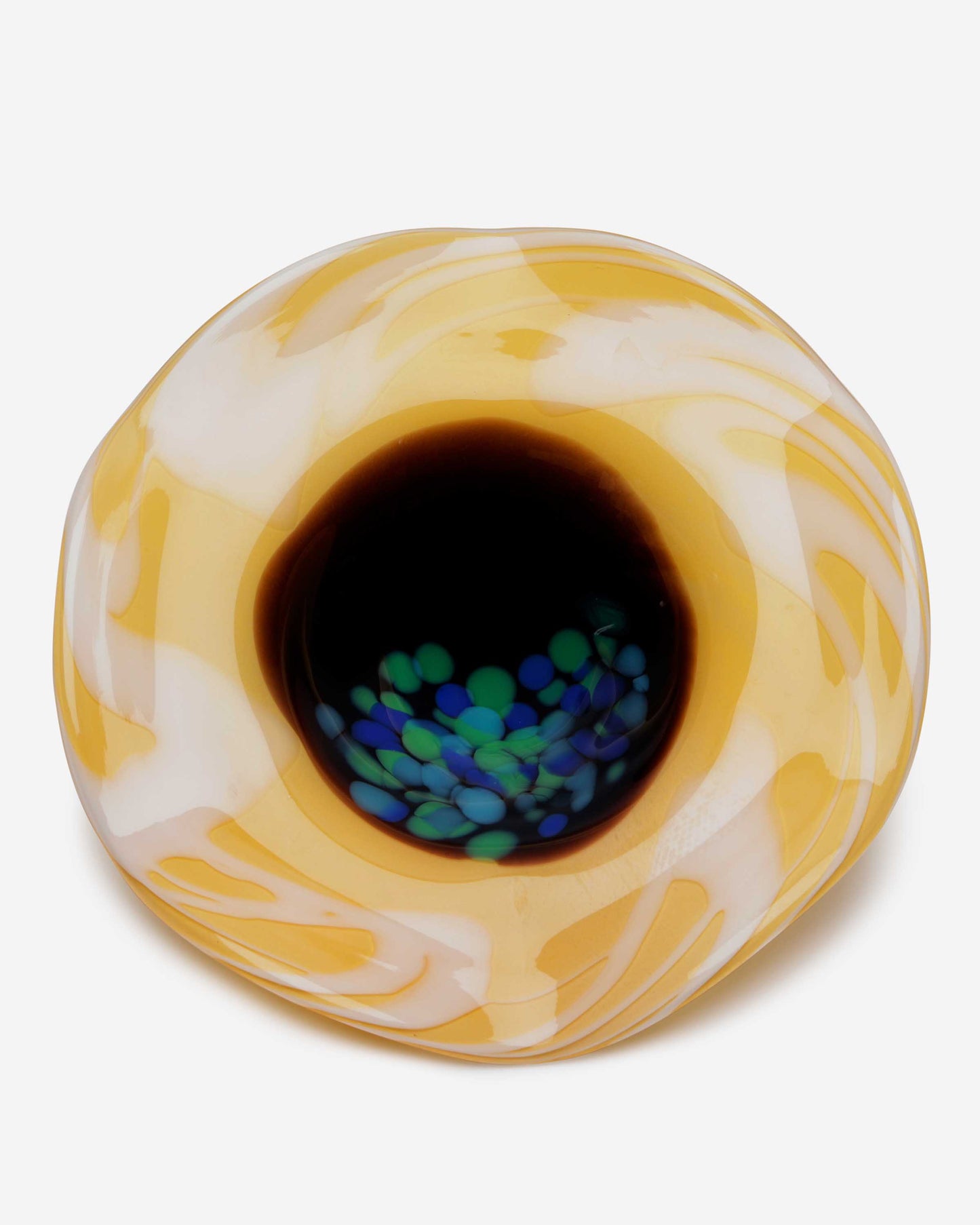 Dalian Glory Amber Blossom Centerpiece - L( With Hot Joint Clear Base)